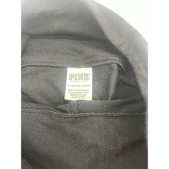 PINK Victoria’s Secret Leggings Neon Logo on Side Sz XS Black - Picture 6 of 7